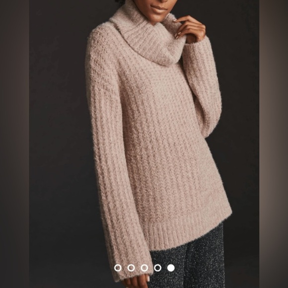 Anthropologie Oversized Chunky Turtleneck Swearer - Picture 2 of 11